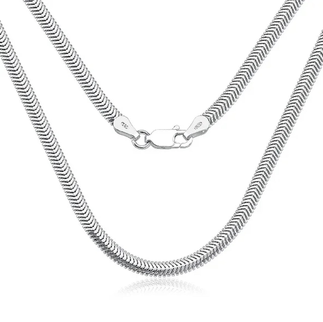 Corrente Malha (Snake) 45cm - 2mm Prata 925