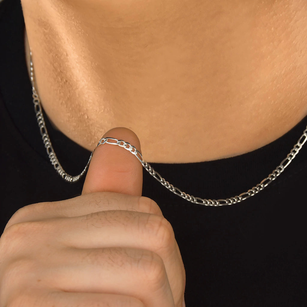 Corrente de Prata Masculina 3x1 2,9mm Fio 080 - 60 cm