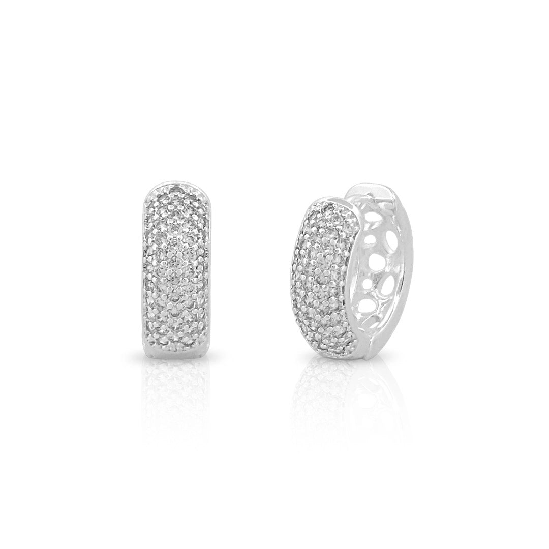 Argola Cravejada G Click com Zircônia
