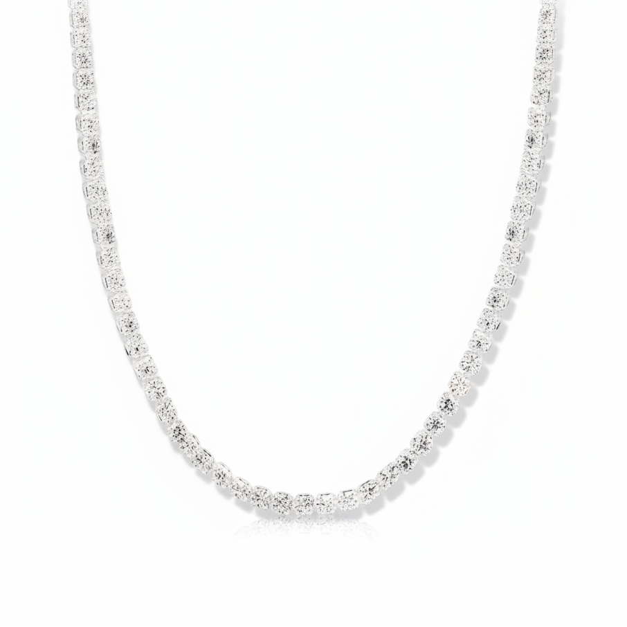 Choker Riviera em Prata 925 com Cristais 2MM