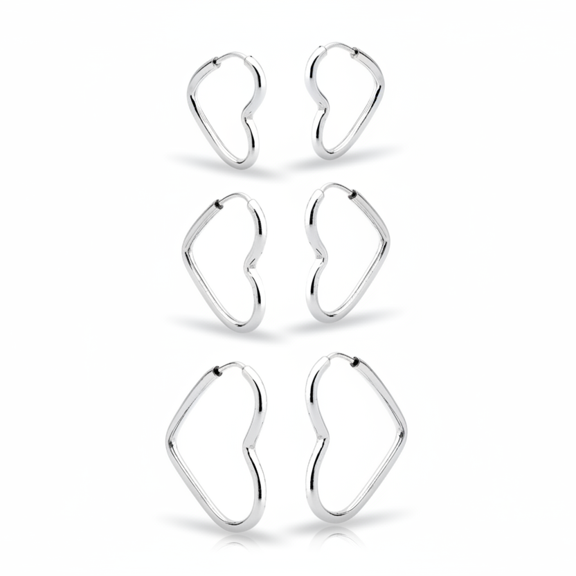 Trio de Argolinhas Promocional em Prata 925