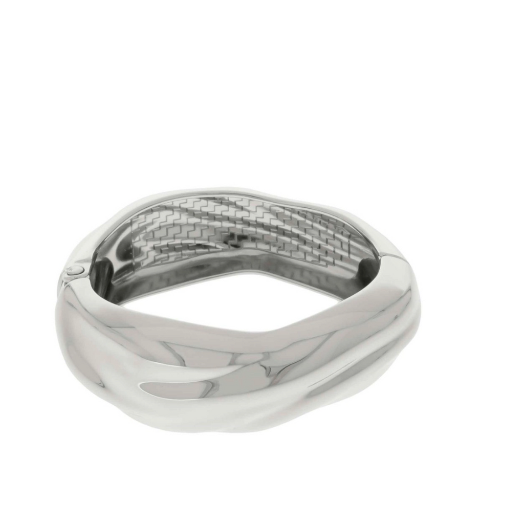 Bracelete Orgânico em Ródio Branco GG