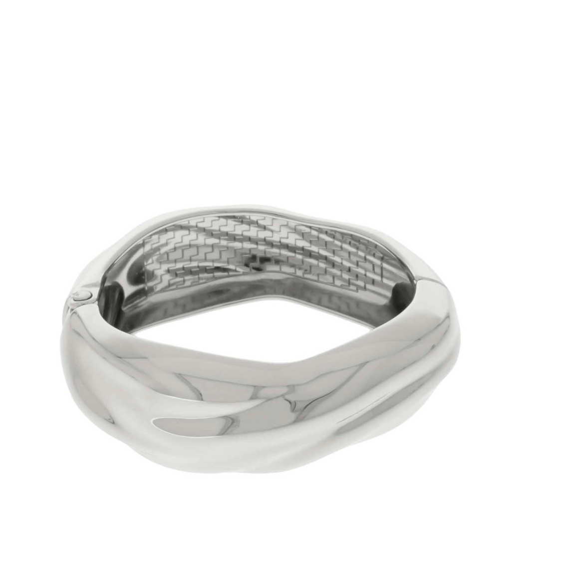 Bracelete Orgânico em Ródio Branco GG