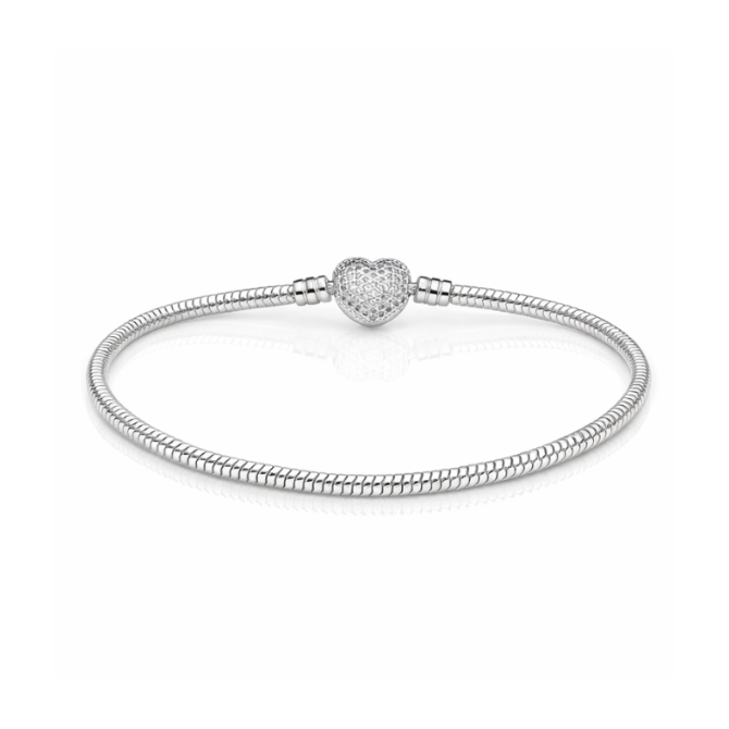 Pulseira Life Coração Cravejado Berloque - PANDORA