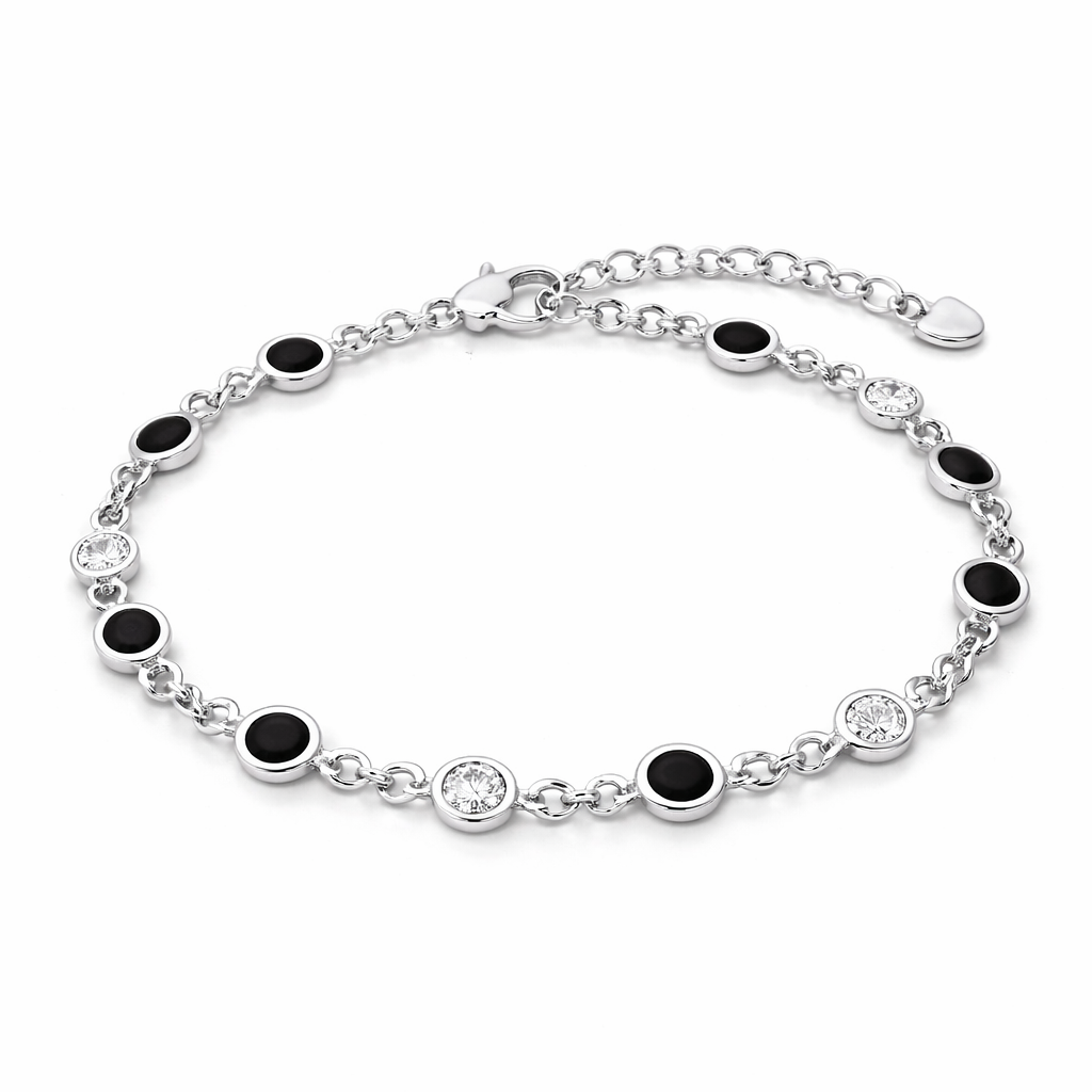 Pulseira em Prata 925 com Zircônias – 19cm