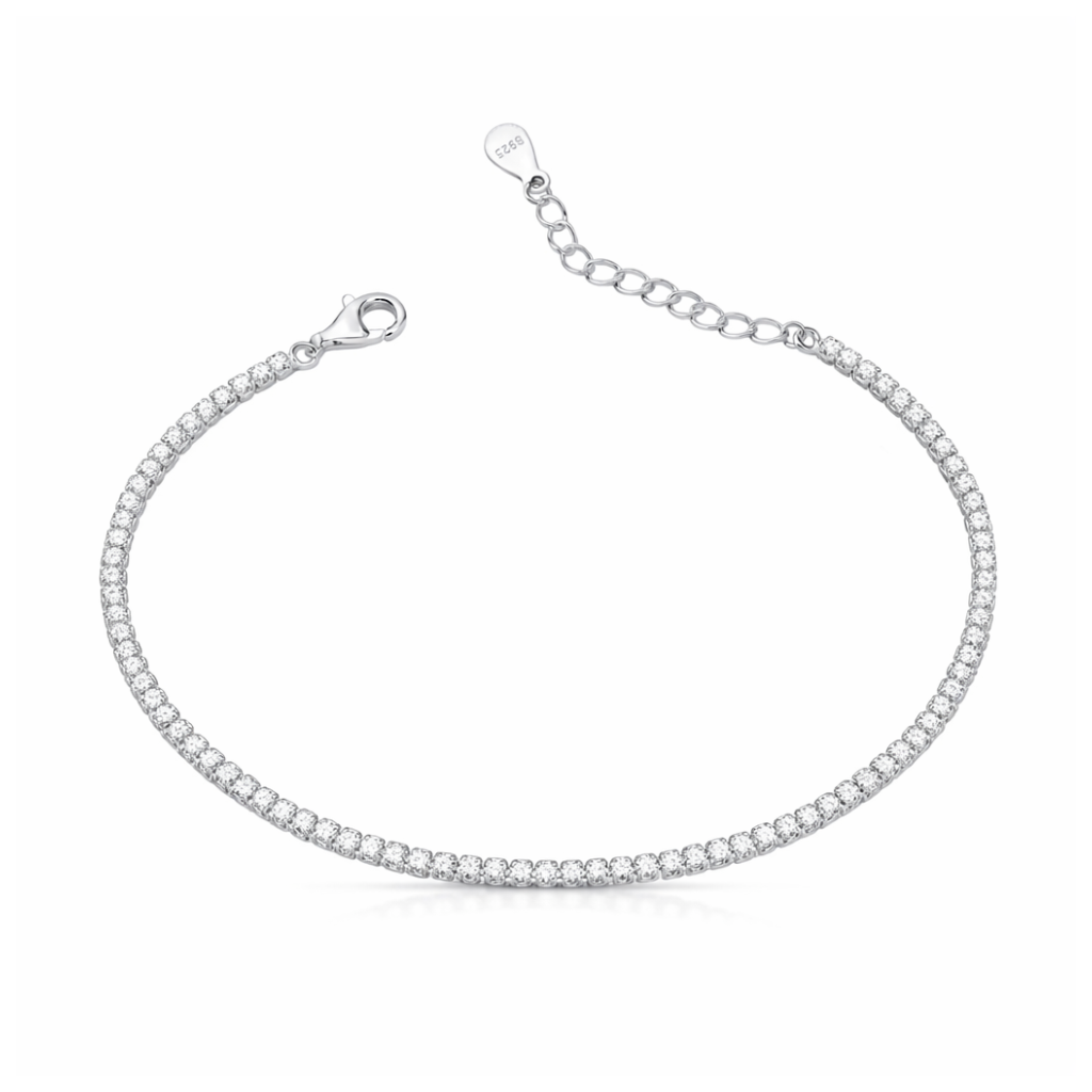 Pulseira Riviera em Prata 925 com Cristais