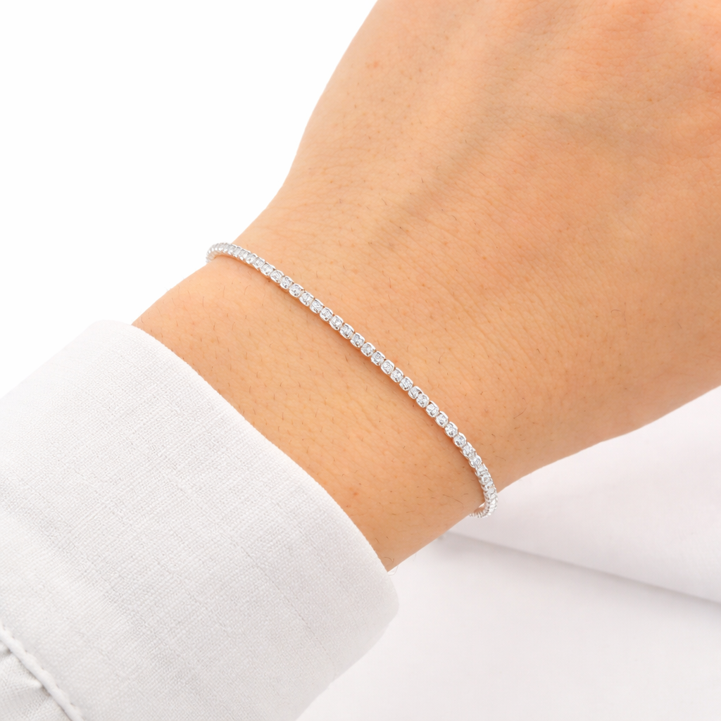 Pulseira Riviera em Prata 925 com Cristais