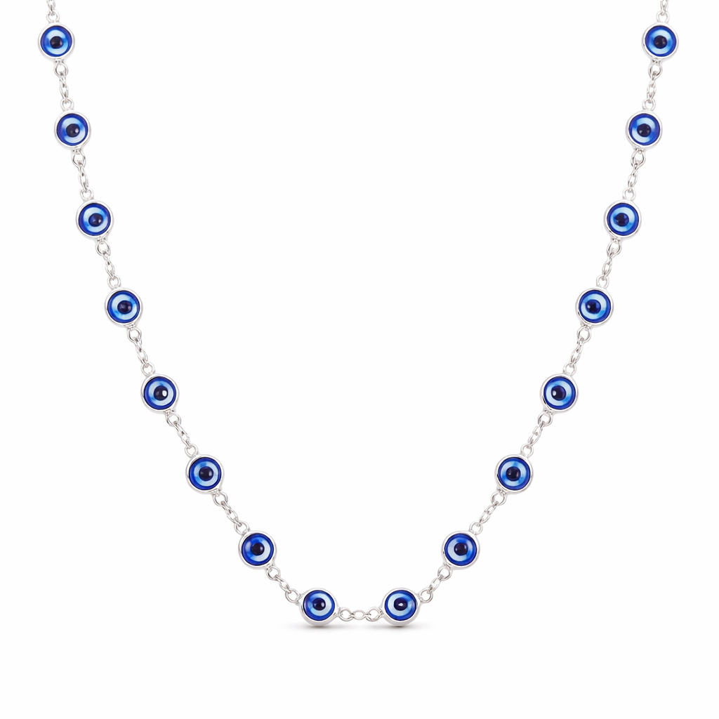 Choker em Prata 925 com Olho Grego