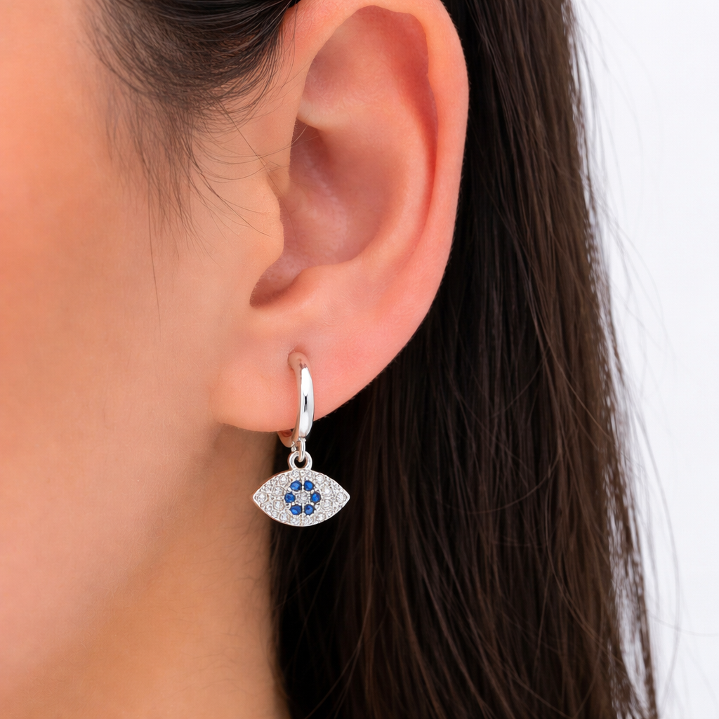 Brinco Argola Click Olho Grego