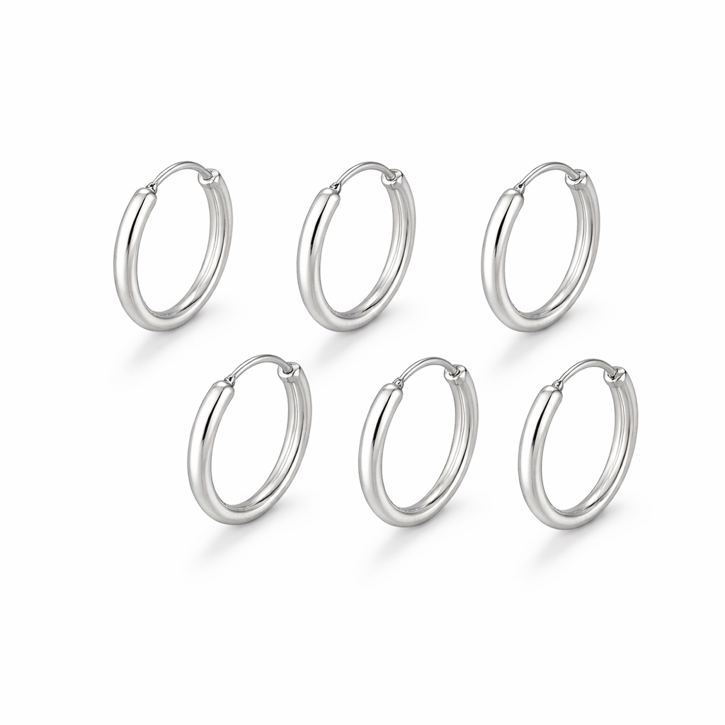 Trio de Argolinhas Promocional em Prata 925