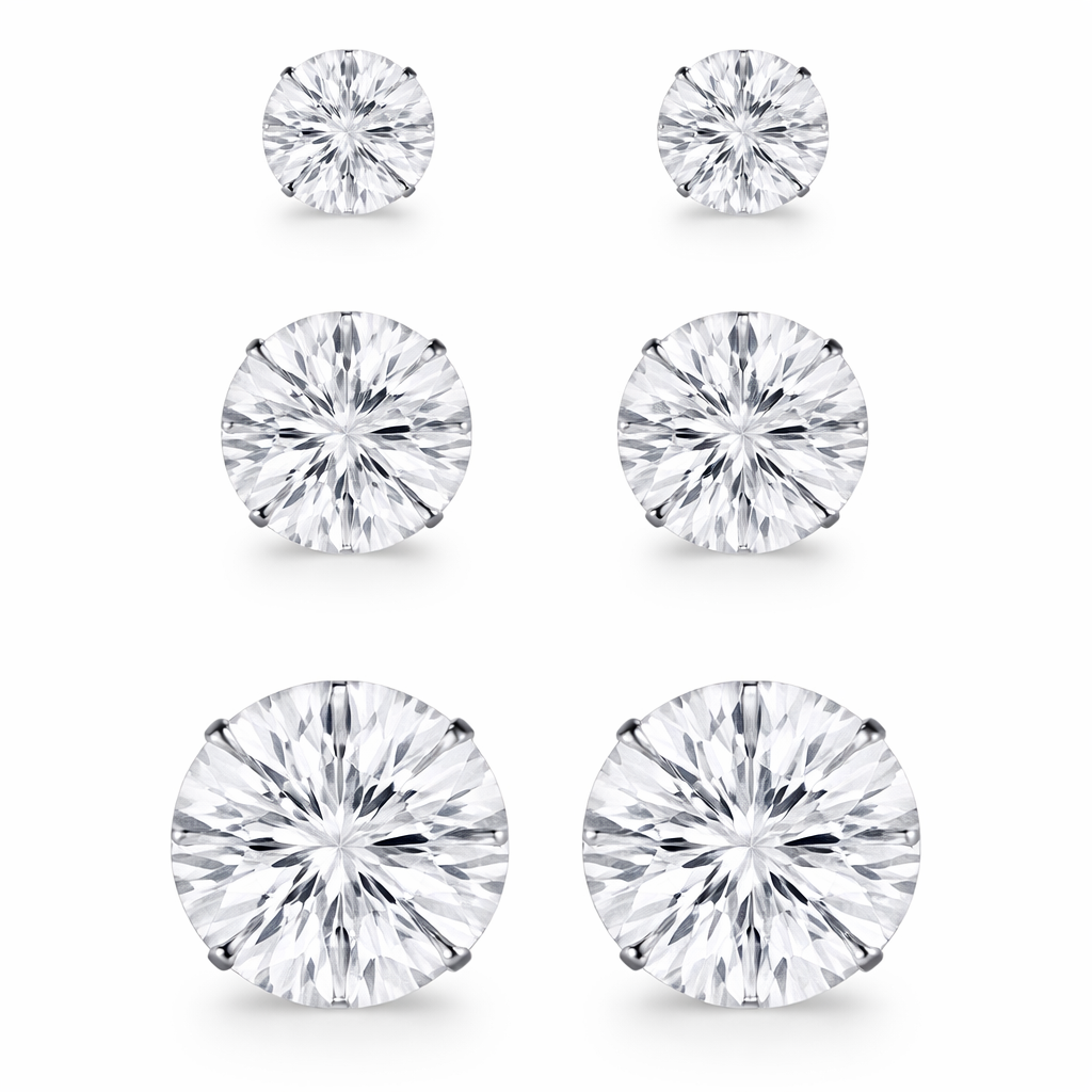 Trio Ponto de Luz com Zircônia Cristal