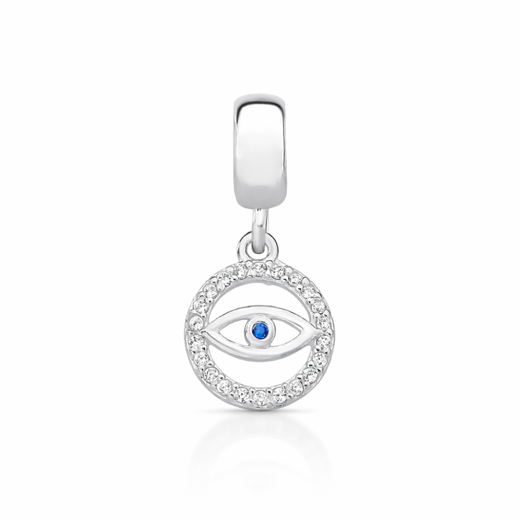 Berloque Redondo Olho Grego Cravejado