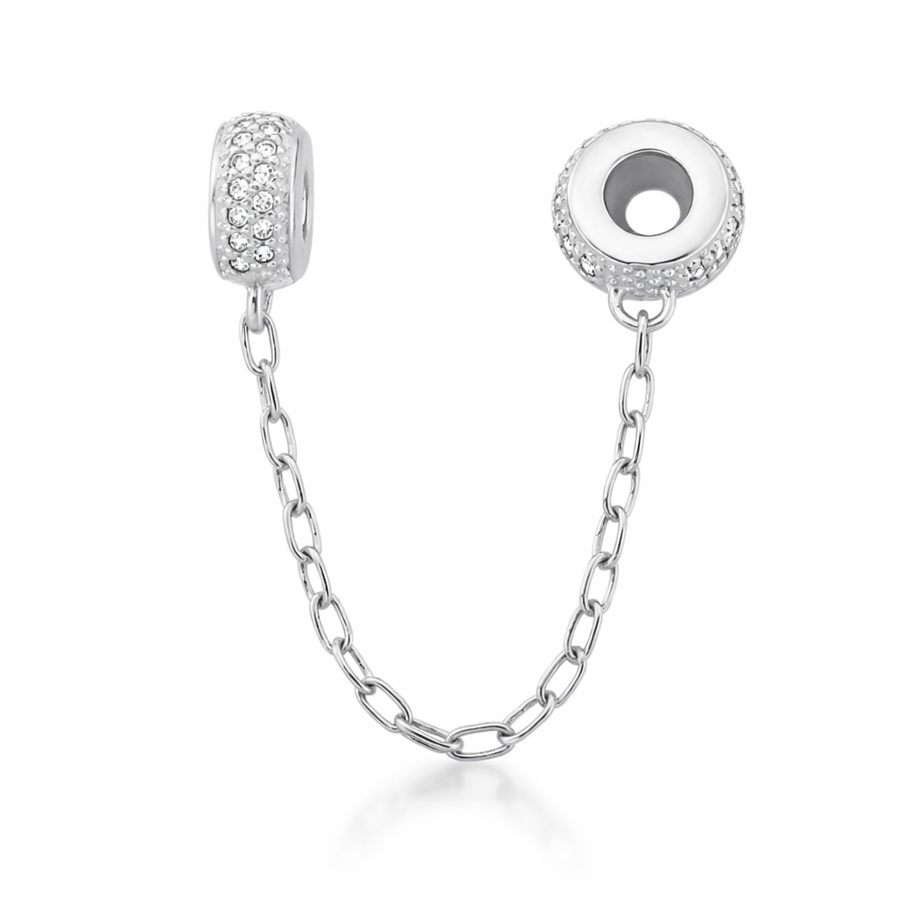 Berloque Trava de Segurança Cravejada