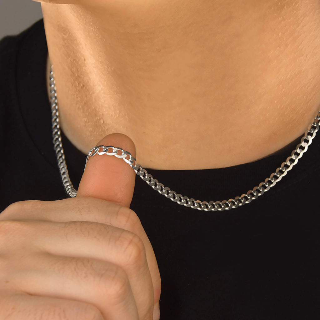 Corrente de Prata 925 Masculina Grumet 4,5mm Fio
120(60cm)