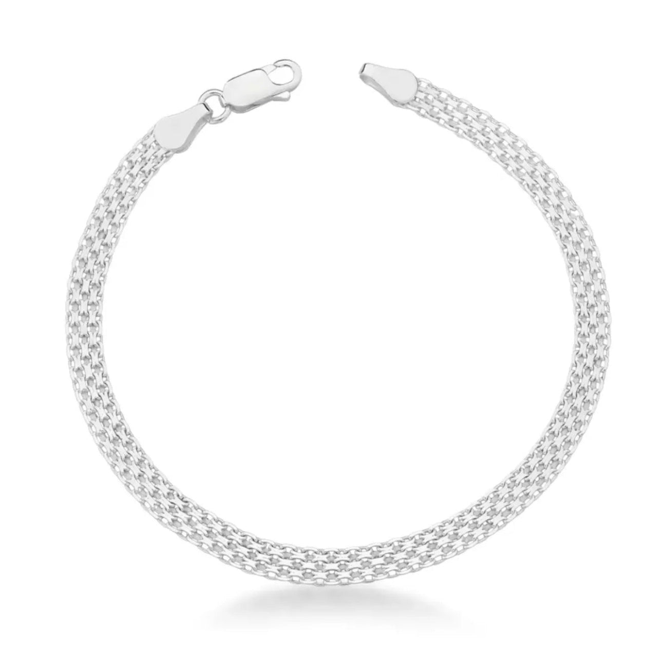 Pulseira Esteira 5mm em Prata 925