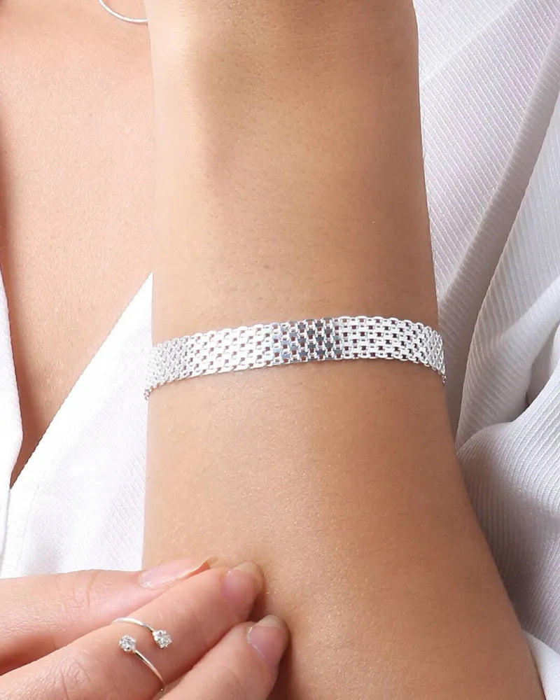 Pulseira Esteira 5mm em Prata 925