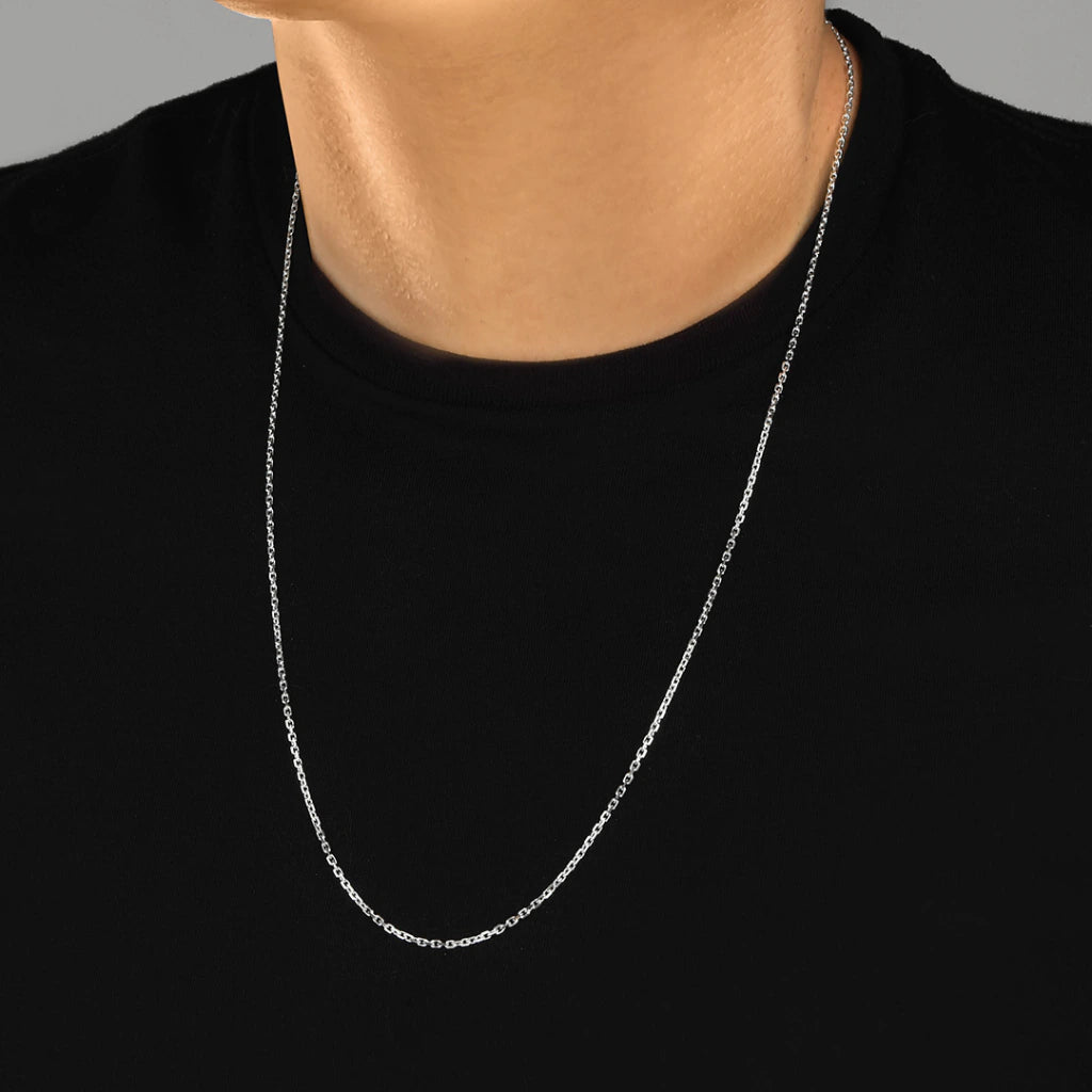Corrente de Prata Masculina Elo Cartier 2mm Fio 060