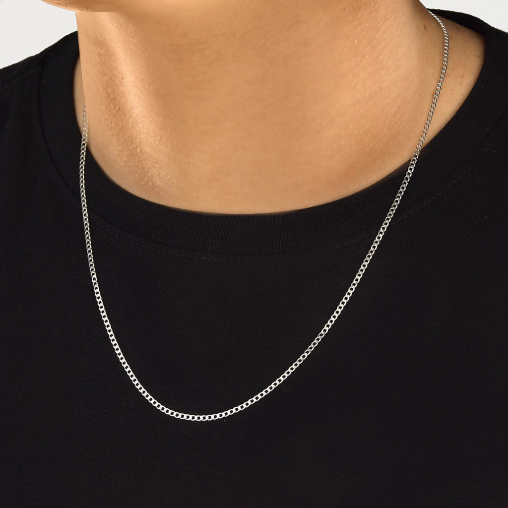 Corrente de Prata Masculina Grumet 2,3mm Fio 060
