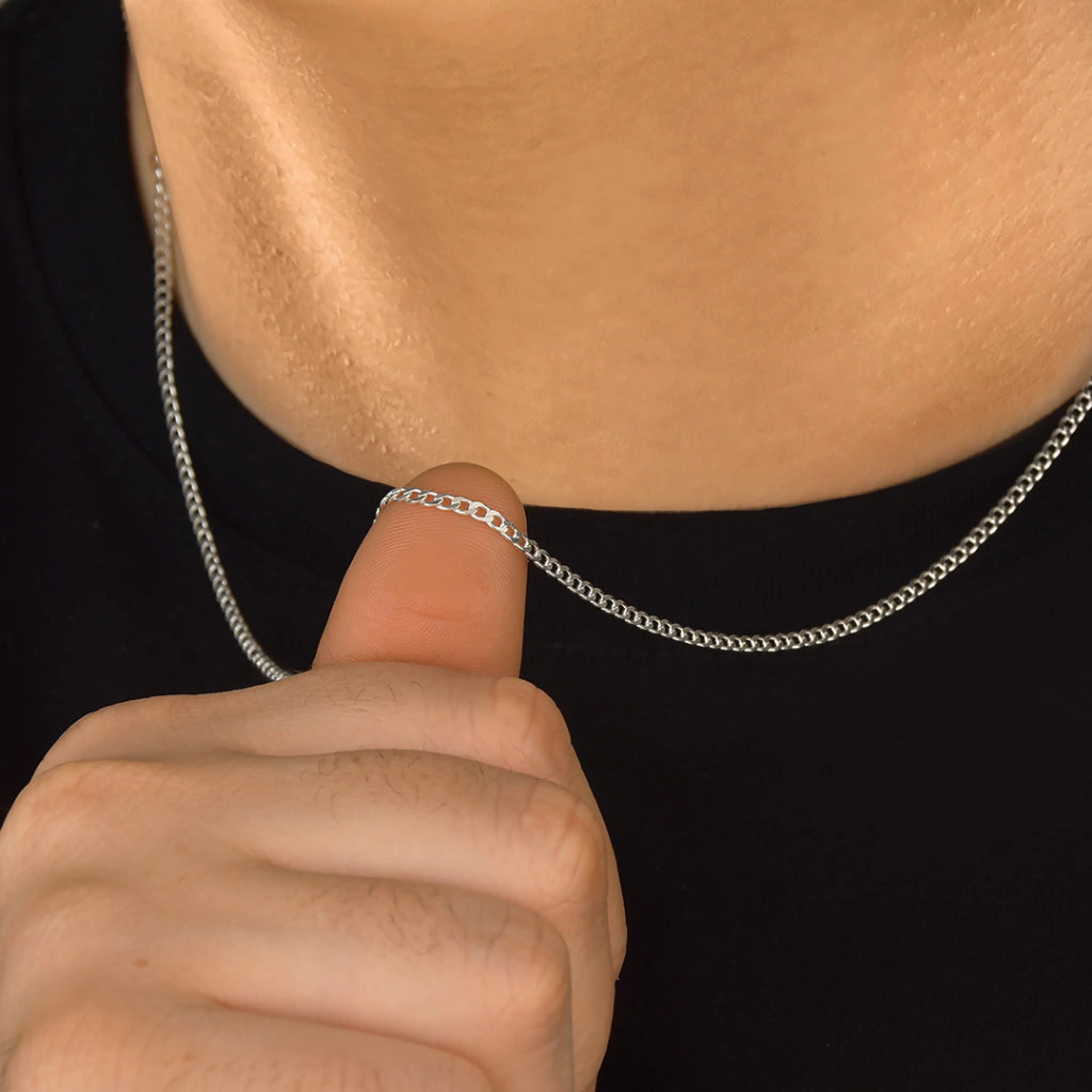 Corrente de Prata Masculina Grumet 2,3mm Fio 060